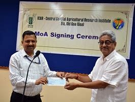 ICAR-CCARI, Goa inks MoA with Milestone Resorts, Goa for promoting agro ...
