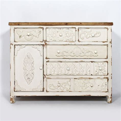 The Attic Utah Side Board | Distressed White : Amazon.in: Home & Kitchen