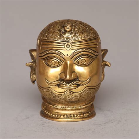 Brass Shiva Mukhalingam Head – Craftsview
