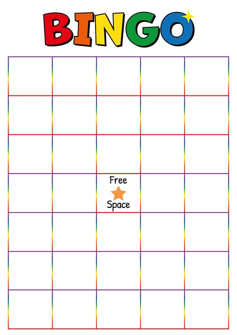 Printable Blank Bingo Cards