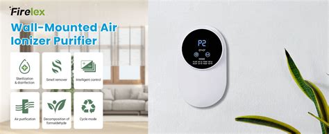 Firelex Air Ionizer Purifier Wall-Mounted Home Ionizers Negative Ion ...