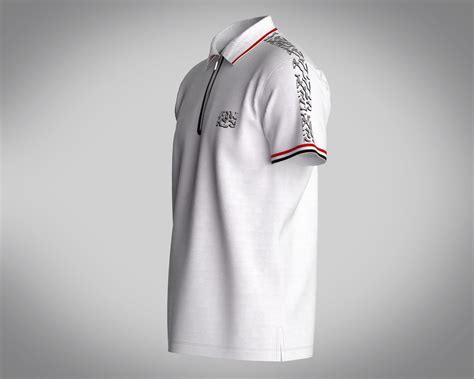 Mens White Polo Shirt 3D model | CGTrader