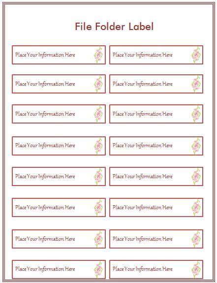 Filing Cabinet Label Template Word | Cabinets Matttroy