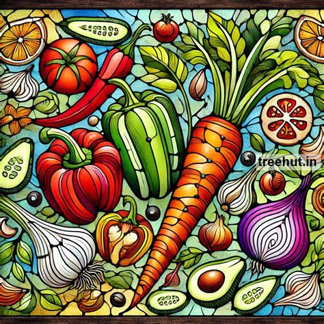 Vegetables Stain Glass Painting Ideas