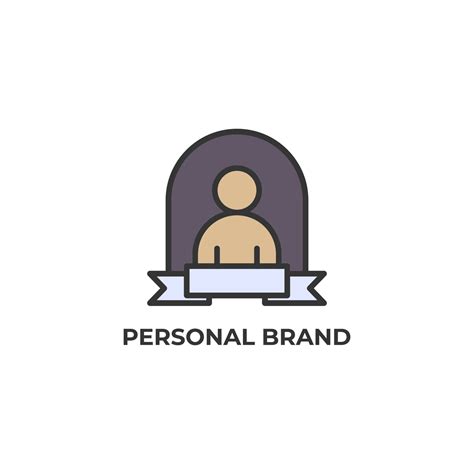 el signo vectorial del símbolo de marca personal está aislado en un fondo blanco. color de icono ...