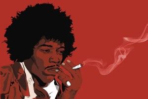 Posterskart Jimi Hendrix Smoking Poster Paper Print - Music posters in ...