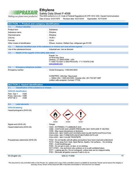 Ethylene c2h4 safety data sheet sds p4598 - Safety Data Sheet P- This ...