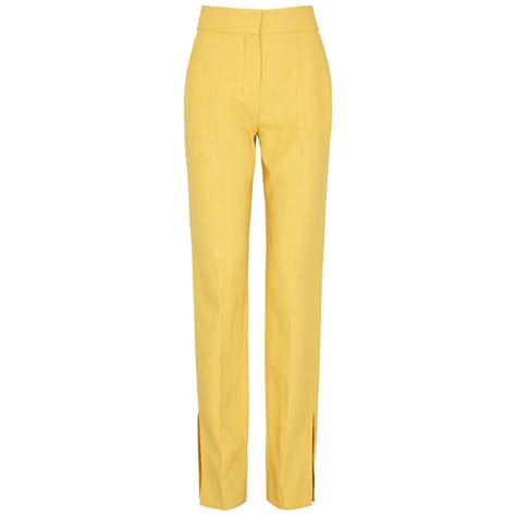 Jacquemus Jacquemus Le Pantalon Tibau Split-cuff Wool Trousers - Yellow ...