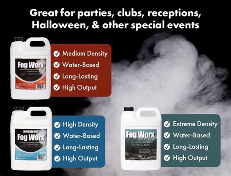 FogWorx Fog Juice - 1 Gallon of Organic Fog Fluid (128 oz) - Medium ...