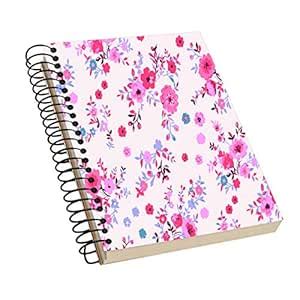 PRACHIT Spiral Bound Notebook, Plain Notebook, Size : A5 | Floral ...