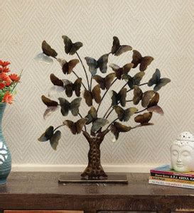 Sandhya Craft Iron Butterflies Tree Bird Figurine for Home Dimension ...
