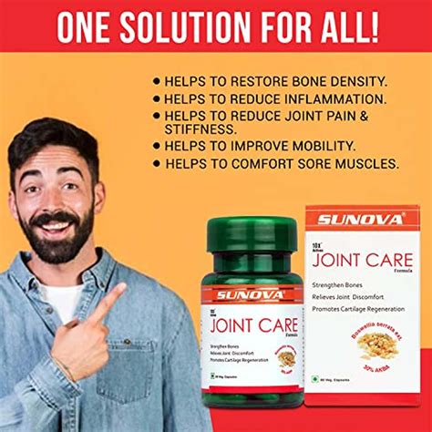 Buy SUNOVA JOINT CARE FORMULA 60 CAPSULES (60 NO) Online & Get Upto 60% ...
