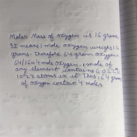 64g of oxygen molecule . Calculate no. Of moles - Brainly.in