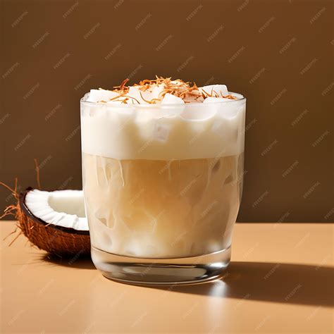 Premium AI Image | Photo of Coconut Milk Tea Milky Tea Infused Wiphoto ...