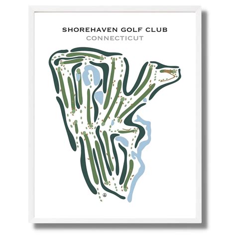 Shorehaven Golf Club CT Golf Course Map Home Decor Golfer - Etsy