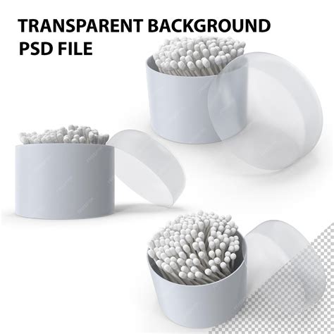 Premium PSD | Cotton bud box png