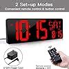 Buy XREXS Large Digital Wall Clock with Remote Control, 16.5 Inch LED ...