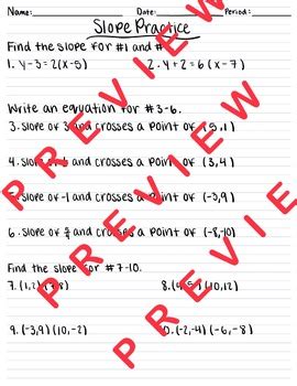 Image result for Slope Practice Problems
