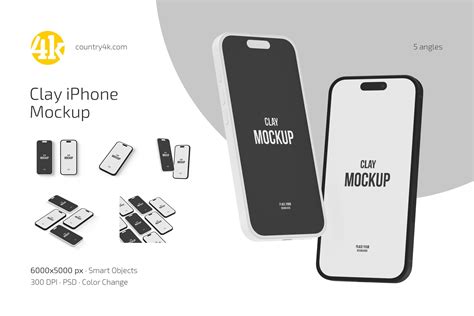 Clay iPhone Mockup Set | Premium & Free PSD Mockup Store