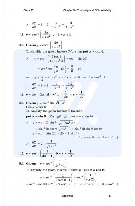 Image result for Class 12 Math Exercise 5.1 Viba
