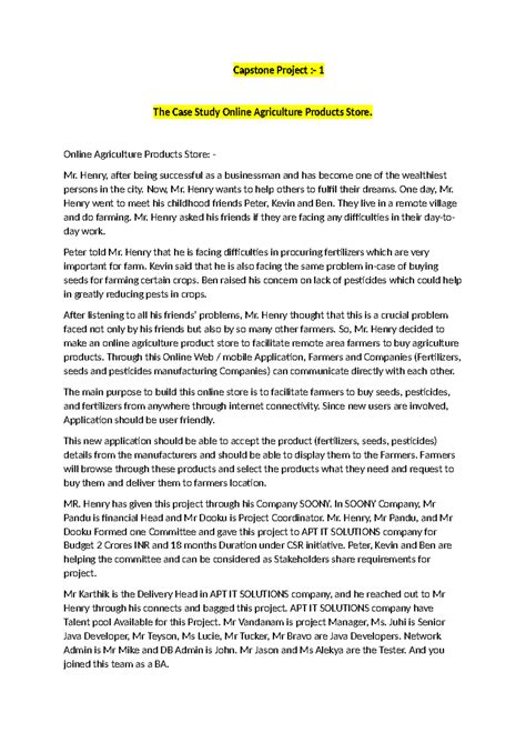 Capstone updated 1 - Thank you - Capstone Project :- 1 The Case Study ...