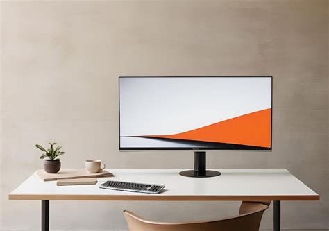 A modern monitor and table in a refined setting | Premium AI-generated ...
