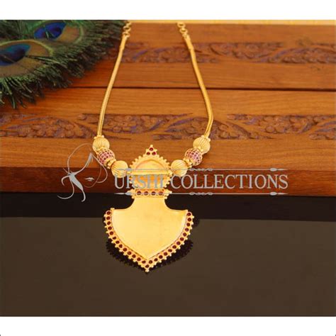 Kerala Style Gold Plated Temple palakka Necklace M2308 – Urshi Collections