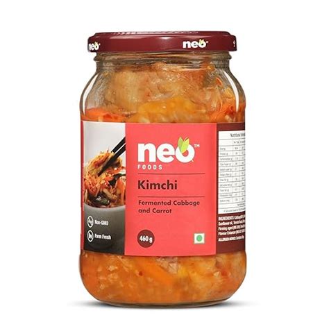 Neo Kimchi I Fermented Indian Cabbage & Carrot 460g I 100% Plant Based ...