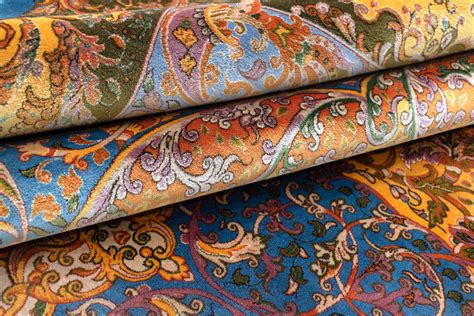 Persian Silk Carpet - Royal Blue & Golden Harmony – RUGSTAR