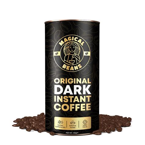 Magical Beans 50gm Original Premium dark Instant Coffee | 100% Arabica ...
