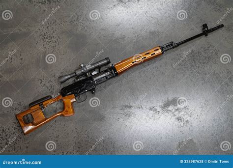 SVD Sniper Rifle of the Soviet and Russian Army Stock Photo - Image of ...