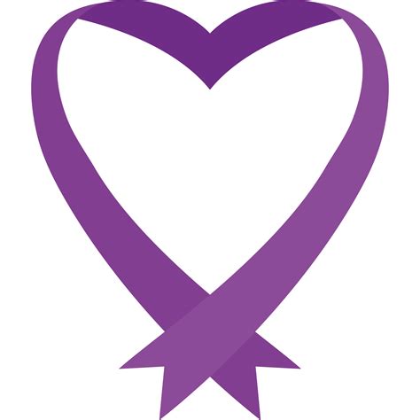Purple ribbon heart clipart 49657156 PNG