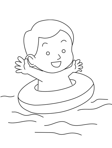 Swimming Coloring Pages 的图像结果