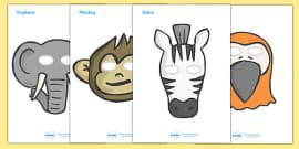 Animal Role Play Masks - Animal Mask Templates