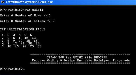 Image result for Multiplication Table Java Code