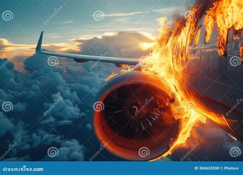 Fire Caught Fire in Airplane Engine during Flight Due To a Faulty ...