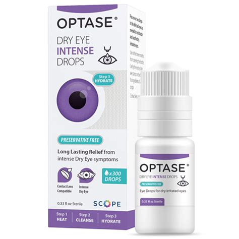 OPTASE Dry Eye Intense Drops - Preservative Free Artificial Tears for Severe Dry Eye Relief ...