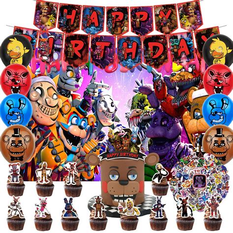 Buy Five Nights at Freddy Birthday Party Supplies,FNAF Birthday ...