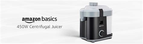Amazon Basics 450 W Centrifugal Juicer with Pusher, Removable Pulp ...