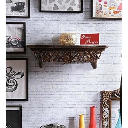 Worthy Shoppee Beautiful Hand Carved Wood Lacquered Wall Decor Shelf ...