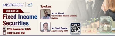 Webinar on Fixed Income Securities - National Institute of Securities ...