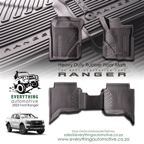 Ford Ranger Next Gen 2023 Heavy Duty Rubber Floor Mats For Sale ...