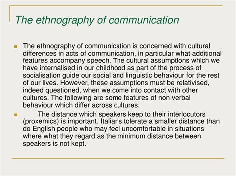 Ethnography Of Communication