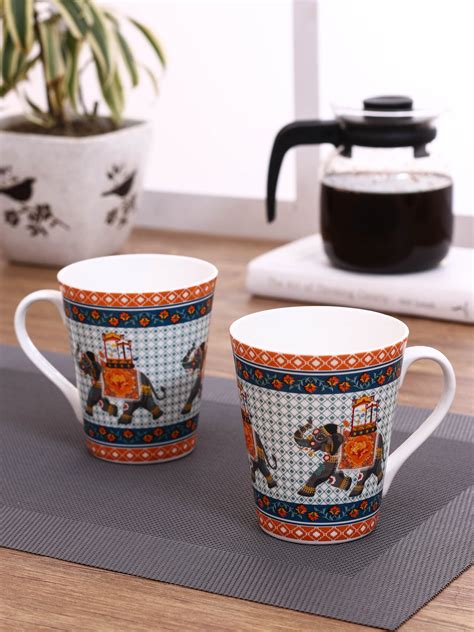 Buy India Circus Swirling Safari Zing Milk Mugs 340ml Set of 2 Online ...