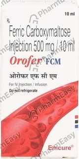 Orofer FCM Injection 10ml: Uses, Side-effects, Price, Dosage & More ...