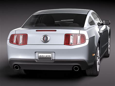 mustang v6 2011 sport 3d model