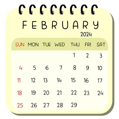2024 年 2 月日曆, 2024年日历, 2024 年, 2024年月曆素材圖案，PSD和PNG圖片免費下載