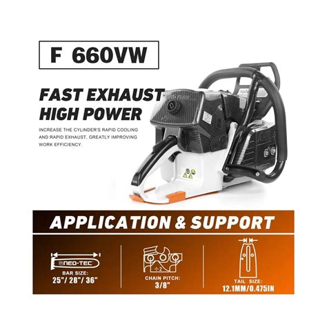 Buy FARMMAC F660VW 24/25 Inch Gas Chainsaw, NEOTEC Chainsaw 92cc 2 ...