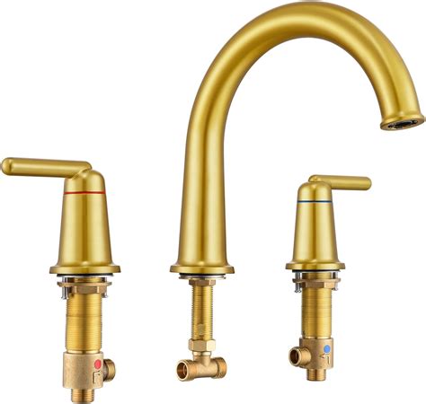 Wintap Brushed Gold Roman Bathtub Faucet, 2-Handle High Flow Tub Filler ...