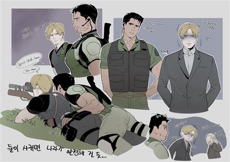 chris redfield and leon s. kennedy (resident evil and 2 more) | Danbooru